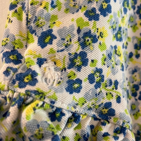 Bundle 2 pc outfit Polo Ralph Lauren White Floral Ruffle Shorts & Kendi shirt - Picture 6 of 13